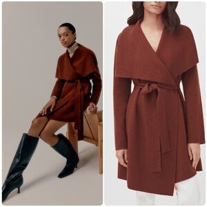 Cuyana Wool Cashmere Sweater Coat Red Size XS/S